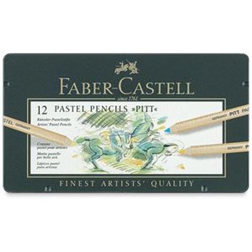 Faber-Castell Boîte Métal 12 Crayons Pastel Pitt