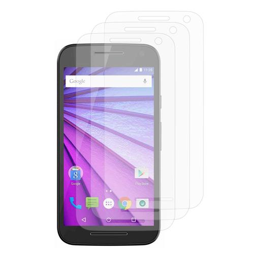 Motorola Moto G (3rd Gen)/ G3 (Gen 3)/ Moto G3 Dual Sim/ Moto G Turbo Edition: Lot / Pack De 3x Films De Protection D'écran Clear Transparent