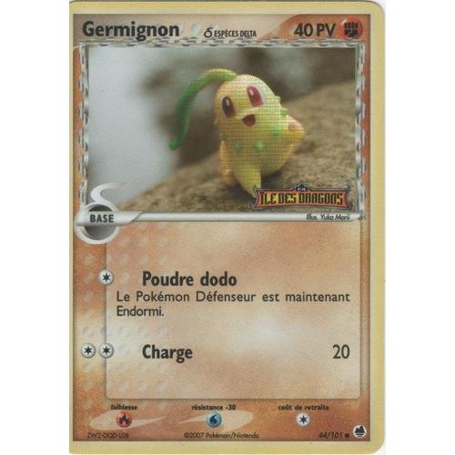 Carte Pokémon "Germignon" Pv40 Holo 44/101