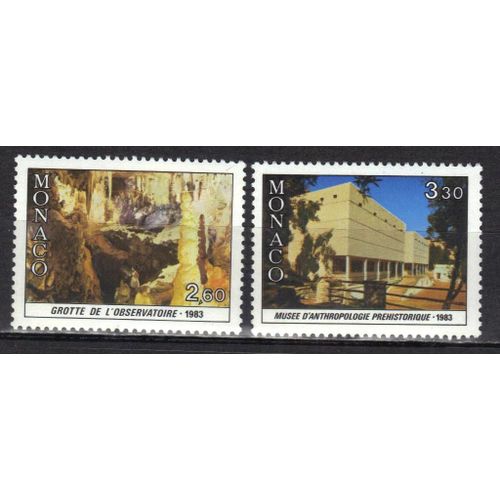 Monaco 1983 : Grotte De L'observatoire / Musée D'anthropologie Préhistorique - Série De 2 Timbres De 5,90 F. Neufs **