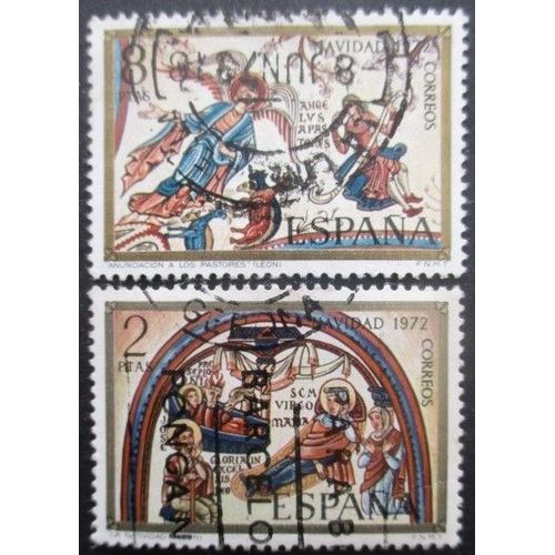 Espagne N°1969 Et 1970 Noel Oblitérés