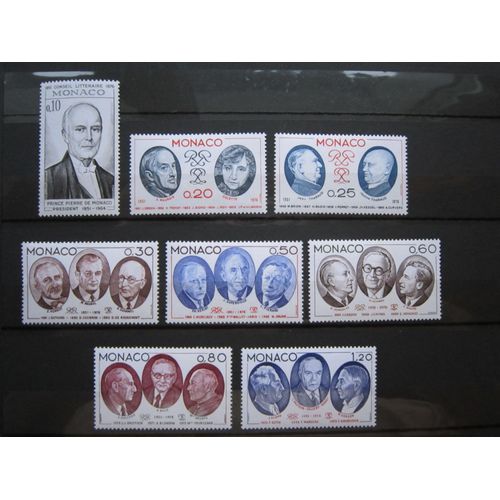 Monaco. Timbres N° 1043 A 1050 (1976). 25eme Anniversaire De La Fondation Du Conseil Litteraire De Monaco