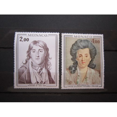 Monaco. Timbres N° 1065 Et 1066 (1976). Prince Et Princesse De Monaco. Tableaux.