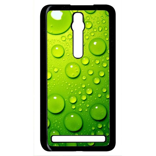 Coque Asus Zenfone 2 Ze551ml - Goutte D Eau Verte - Noir
