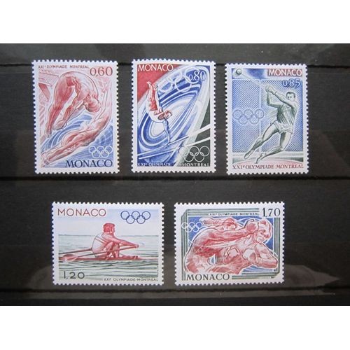 Monaco. Timbres N° 1057 A 1061 (1976). Jeux Olympiques De Montreal.