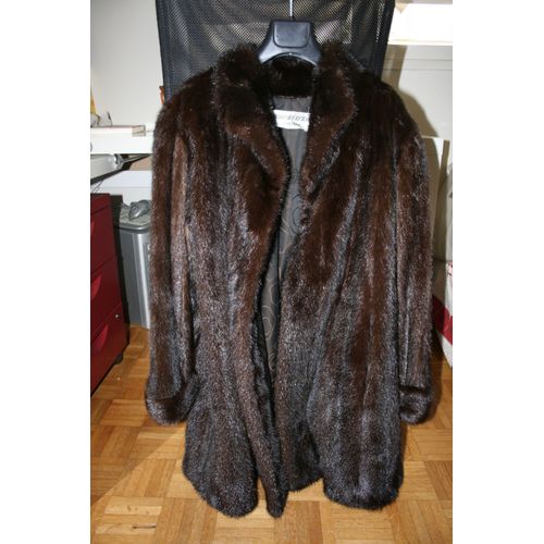 Manteau Fourrure En Vison Marron