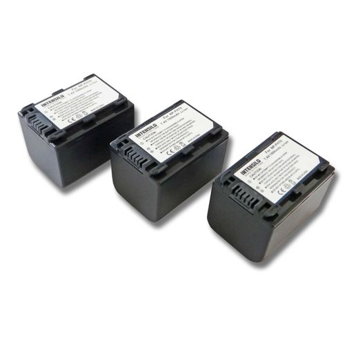 INTENSILO 3x Li-Ion Batterie 1500mAh (7.4V) pour caméscope, caméra vidéo Sony HDR-CX505, HDR-CX505E, HDR-CX520, HDR-CX520VE comme NP-FH70, NP-FH40