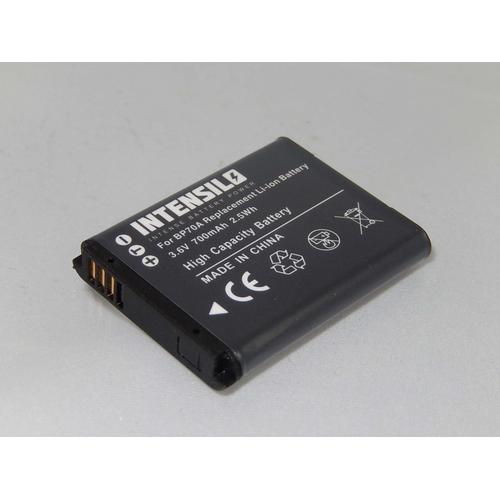 INTENSILO Li-Ion Batterie 700mAh (3.6V) pour photo caméscope caméra Samsung ES90, ES91, L20, MV800, PL100, PL120, PL170, PL171, PL20 comme BP70a.