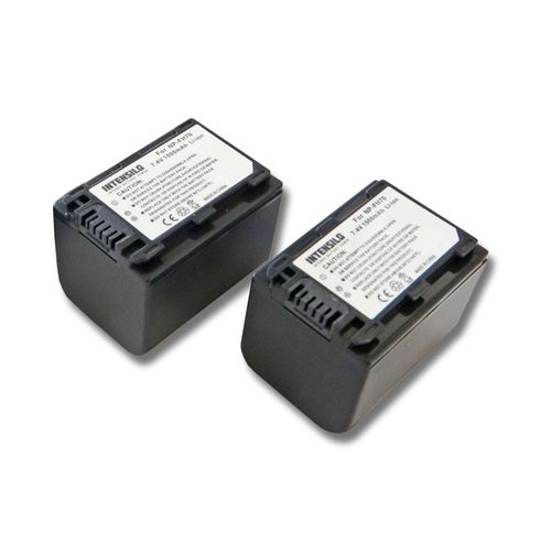 INTENSILO 2x Li-Ion Batterie 1500mAh (7.4V) pour caméscope, caméra vidéo Sony DCR-SX50, DCR-SX50E comme NP-FH70, NP-FH40.