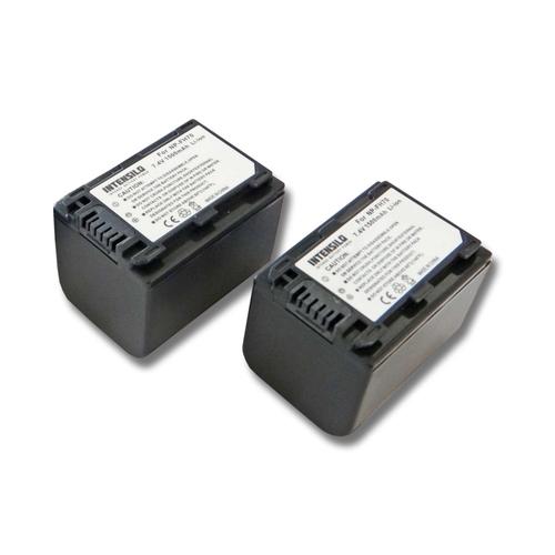 INTENSILO 2x Li-Ion Batterie 1500mAh (7.4V) pour caméscope, caméra vidéo Sony HDR-XR106, HDR-XR106E comme NP-FH70, NP-FH40.