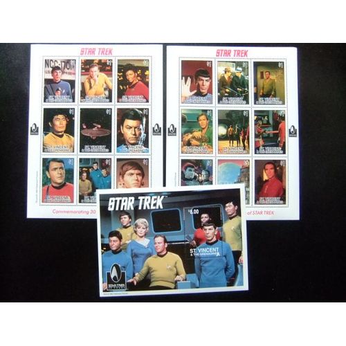 St.Vincent Saint Vincent 1996 -- Star Trek --Yvert & Tellier Nº 2717 / 2734 + Bloc 322 ** Mnh