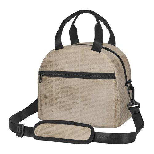 Sac à déjeuner Annonces de journaux vintage anciennes Sac besace à main avec sangle d'épaule, Sac Fourre-tout Réutilisable pour Enfant, Retour à l'école, Femmes, Garçon, Fille