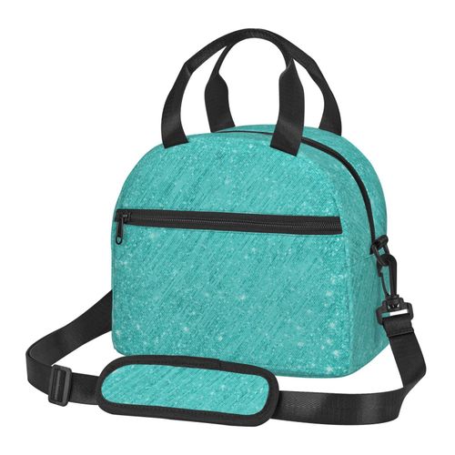 Sac à déjeuner Rideau de guirlandes en feuille métallique Sac besace à main avec sangle d'épaule, Sac Fourre-tout Réutilisable pour Enfant, Retour à l'école, Femmes, Garçon, Fille