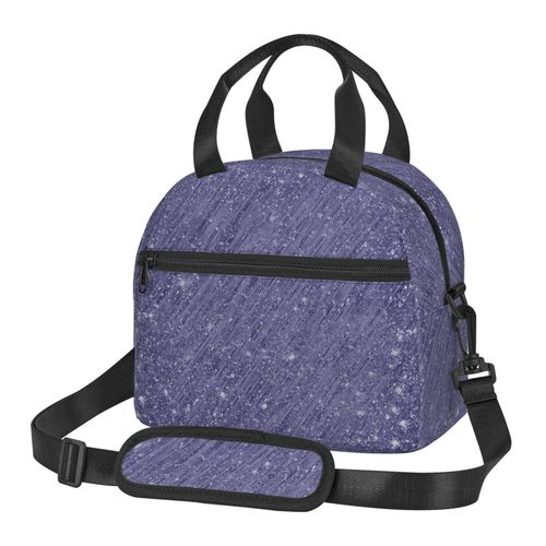 Sac à déjeuner Rideau de guirlandes en feuille métallique Sac besace à main avec sangle d'épaule, Sac Fourre-tout Réutilisable pour Enfant, Retour à l'école, Femmes, Garçon, Fille