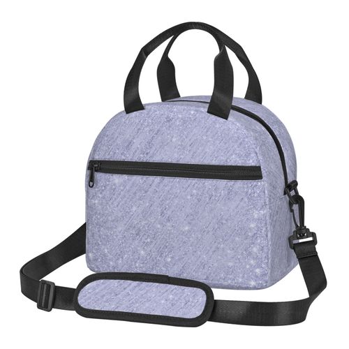 Sac à déjeuner Rideau de guirlandes en feuille métallique Sac besace à main avec sangle d'épaule, Sac Fourre-tout Réutilisable pour Enfant, Retour à l'école, Femmes, Garçon, Fille