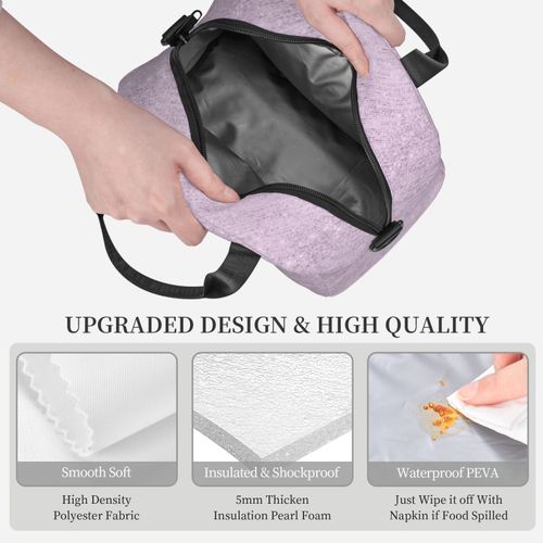 Sac à déjeuner Rideau de guirlandes en feuille métallique Sac besace à main avec sangle d'épaule, Sac Fourre-tout Réutilisable pour Enfant, Retour à l'école, Femmes, Garçon, Fille