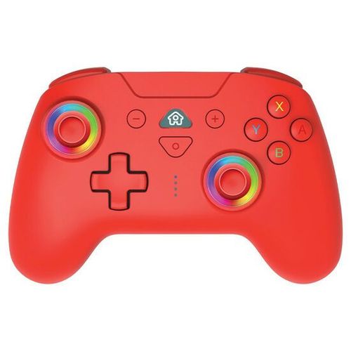 Subsonic - Manette Sans Fil Pour Switch / Switch Oled - Bluetooth Avec Led, Vibrations Et Gyroscope - Rouge