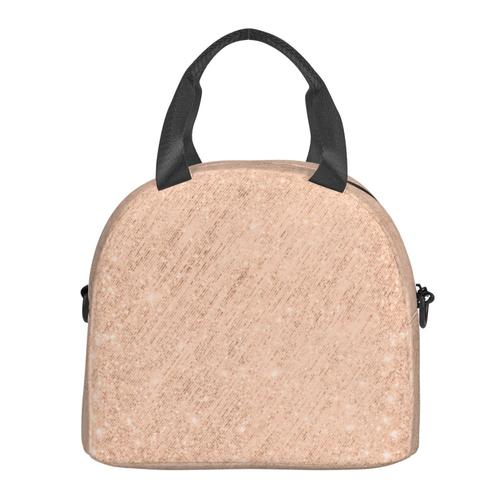 Sac à déjeuner Rideau de guirlandes en feuille métallique Sac besace à main avec sangle d'épaule, Sac Fourre-tout Réutilisable pour Enfant, Retour à l'école, Femmes, Garçon, Fille