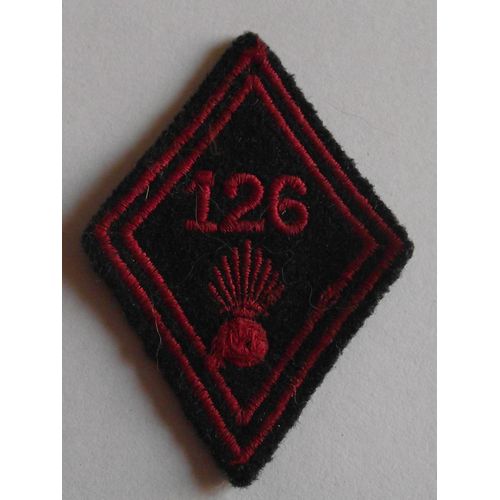 Losange De Bras À Coudre 126ème D'infanterie Armée De Terre