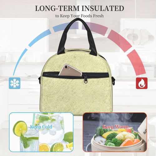 Sac à déjeuner Rideau de guirlandes en feuille métallique Sac besace à main avec sangle d'épaule, Sac Fourre-tout Réutilisable pour Enfant, Retour à l'école, Femmes, Garçon, Fille