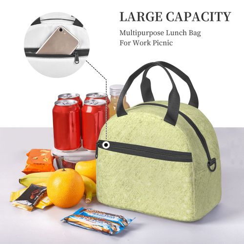 Sac à déjeuner Rideau de guirlandes en feuille métallique Sac besace à main avec sangle d'épaule, Sac Fourre-tout Réutilisable pour Enfant, Retour à l'école, Femmes, Garçon, Fille