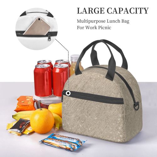 Sac à déjeuner Rideau de guirlandes en feuille métallique Sac besace à main avec sangle d'épaule, Sac Fourre-tout Réutilisable pour Enfant, Retour à l'école, Femmes, Garçon, Fille