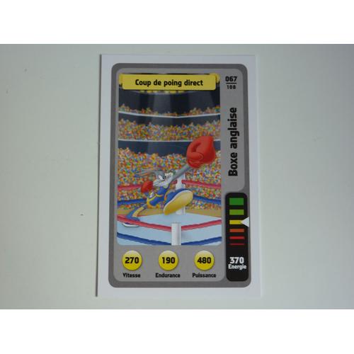 Carte Auchan Looney Tunes (Warner Bros) 067/108 "Coup De Poing Direct" (Bugs Bunny)