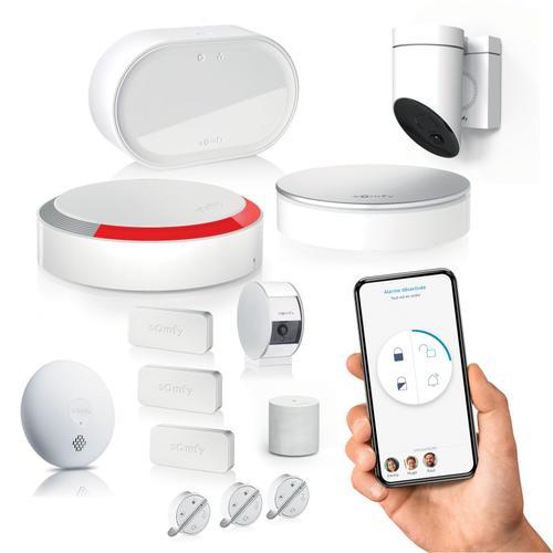 Home Alarm Advanced - Pack sécurité vidéo Plus - Alarme Maison sans Fil Connecté Wifi - Module GSM - Caméras de surveillance intérieure et extérieure