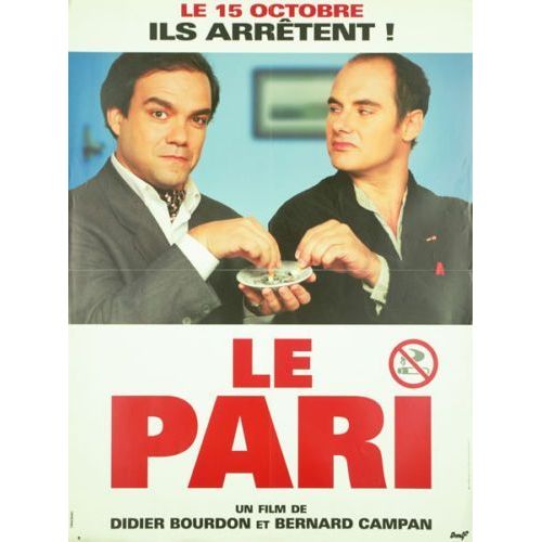 Le Pari - Affiche Originale De Cinéma - Format 60x80 Cm - Un Film De Et Avec Didier Bourdon, Bernard Campan - Roger Ibanez, Hélène Surgère, Isabelle Ferron, Isabel Otéro - Année 1997