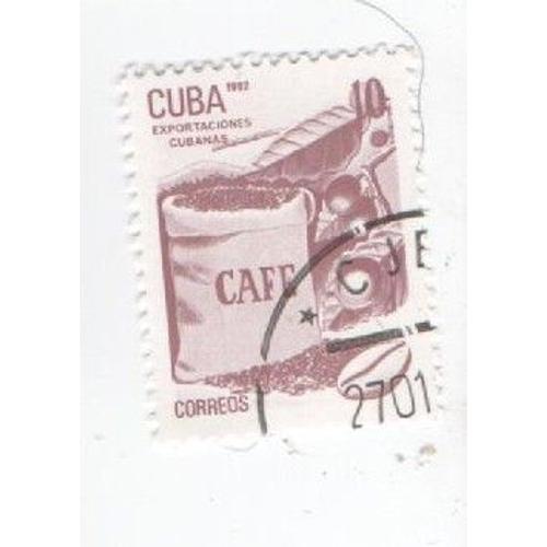 Timbre Cuba Correos Café Cafe 10 