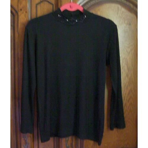 Pull Noir Côte Anglaise - Taille L 