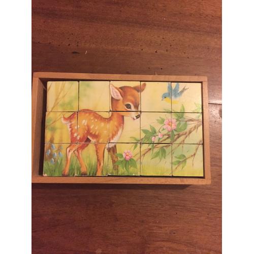 Cubes En Bois Animaux