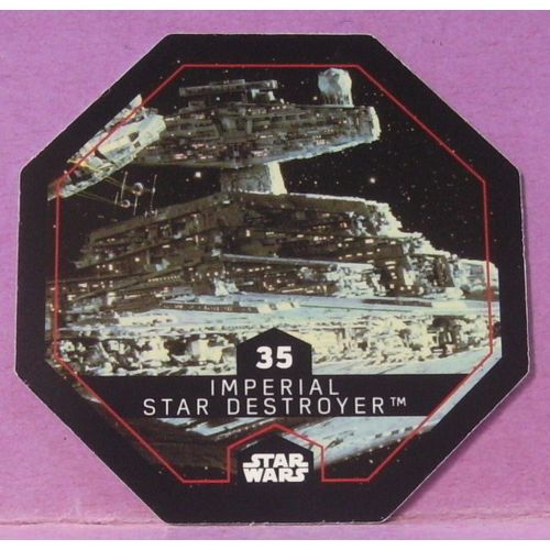 Star Wars - N°35 /54 - " Imperial Star Destroyer " - Jeton Cosmic Shells / Leclrec / Lucasfilm Ltd