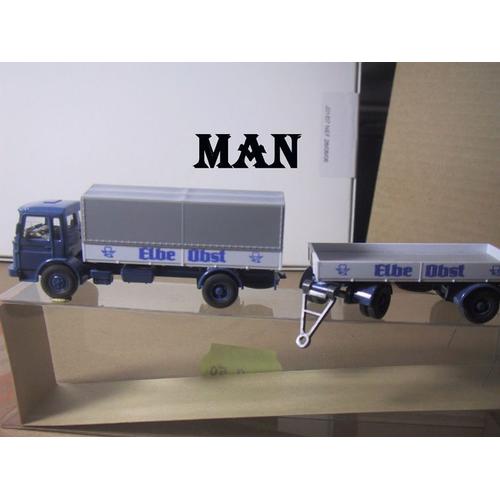 Camion Man Avec Remorque Publicité "Elbe Obst" Au 1/87° Viking 424-Wiking