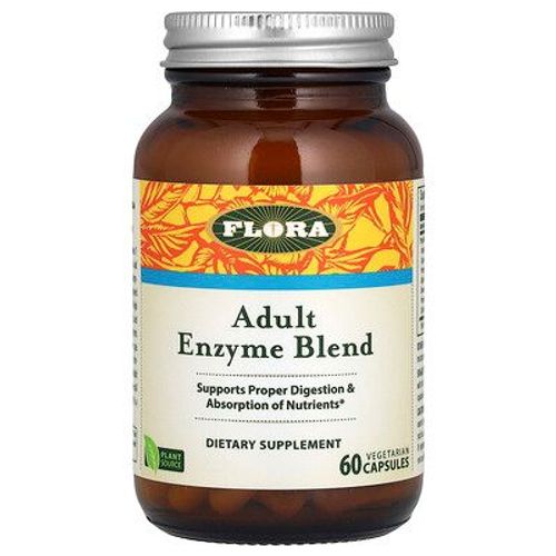 Flora Mélange D'enzymes Pour Adultes, 60 Capsules Végétariennes 