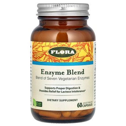 Flora Mélange D'enzymes, 60 Capsules Végétariennes 