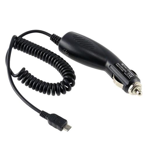 Insten® Chargeur Voiture Allume-Cigare Avec Câble Spirale Noir Micro Usb Mâle Intégré Pour Samsung Galaxy Note 4, S4/S5/S6/S6 Edge/S6 Edge Plus, Htc, Lg, Sony Xperia, Huawei