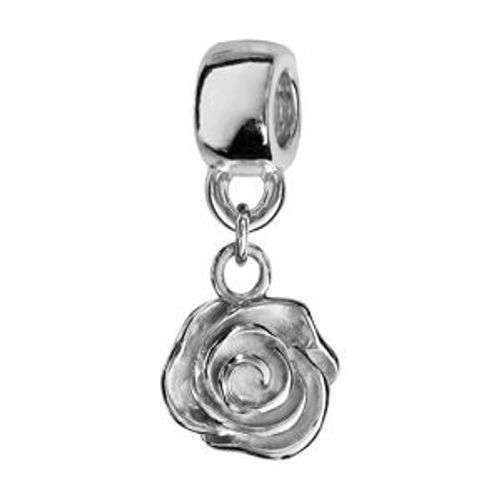 Charms Coulissant Argent Rhodié Suspendu Rose
