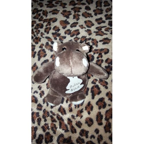 Mini Doudou Hippopotame Histoire  D Ours Marron 14 Cm
