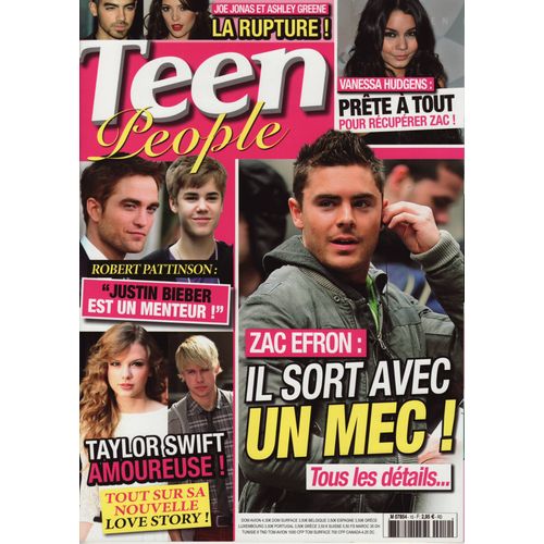Teen People / 04-2011 N°10 : Zac Efron (2p) - Selena Gomez / Justin Bieber (4p) - Taylor Swift (2p)