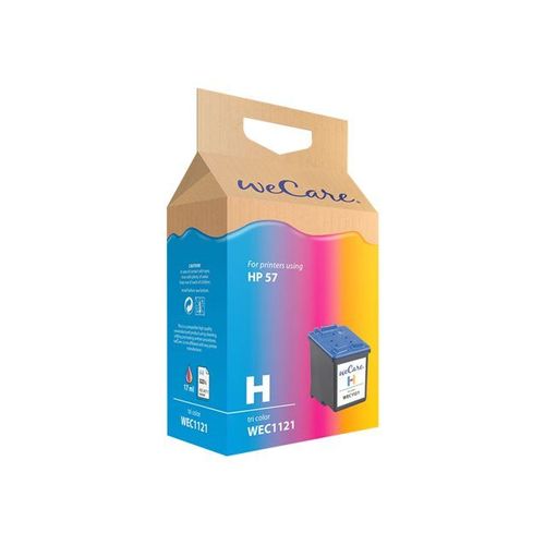 Wecare WEC1121 - 21 ml - tricolore - remanufacturé - cartouche d'encre (équivalent à : HP 57 ) - pour HP Deskjet 51XX, F2149, F2185, F2187, F4190, F4194; Photosmart 7550, C5100, C6100, C7100