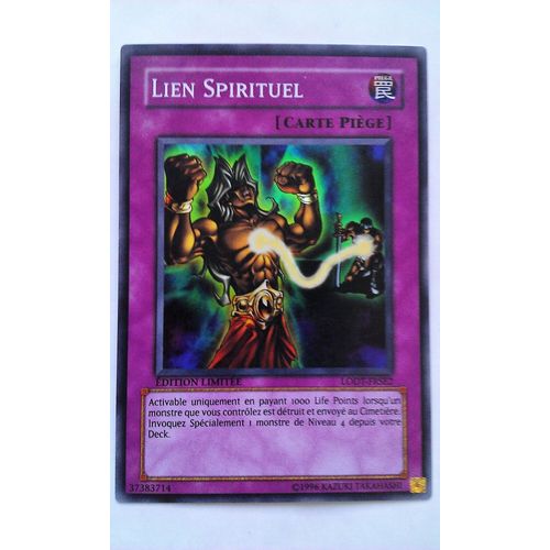 Carte Yu Gi Oh Lien Spirituel  Lodt-Frse2 Super Rare Edition Limitee (Carte Piège)