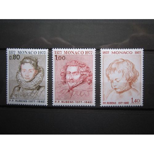 Monaco. Timbres N° 1098-1100 (1977). 400eme Anniversaire  De La Naissance De Rubens: Peintures.