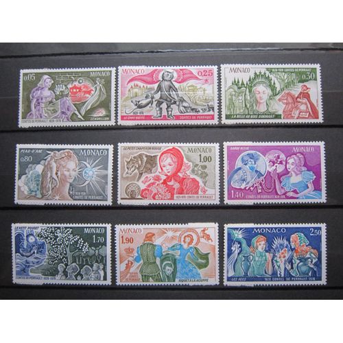 Monaco. Timbres N° 1152 A 1160 (1978). 350eme Anniversaire De La Naissance De Charles Perrault. Illustrations De Contes.