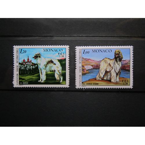 Monaco. Timbres N° 1163 Et 1164 (1978). Exposition Canine Internationale
