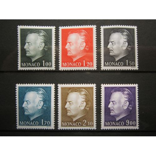Monaco: Timbres N° 1141 A 1146 (1978). Effigie Du Prince. Type De 1974