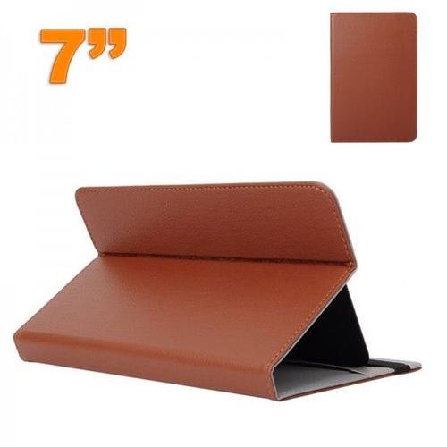 Housse Universelle Tablette 7 Pouces Support Étui Ajustable Marron