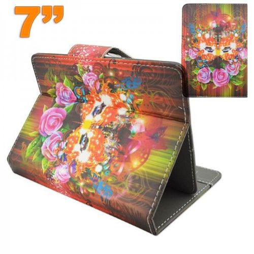 Housse Tablette 7 Pouces Universelle Support Carnaval Masque Fleuri