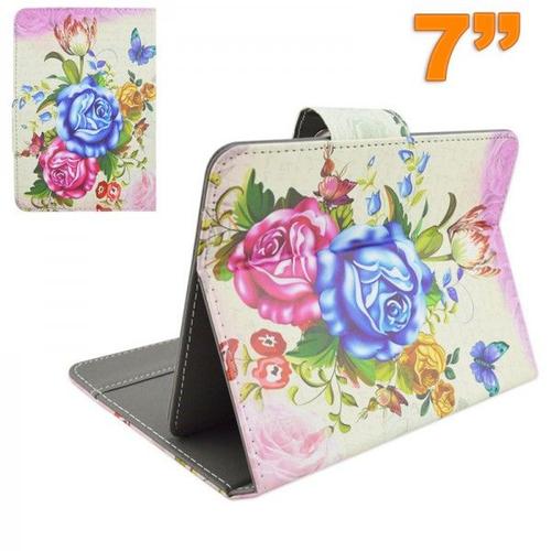 Housse Tablette Tactile 7 Pouces Universelle Étui Ajustable Floral