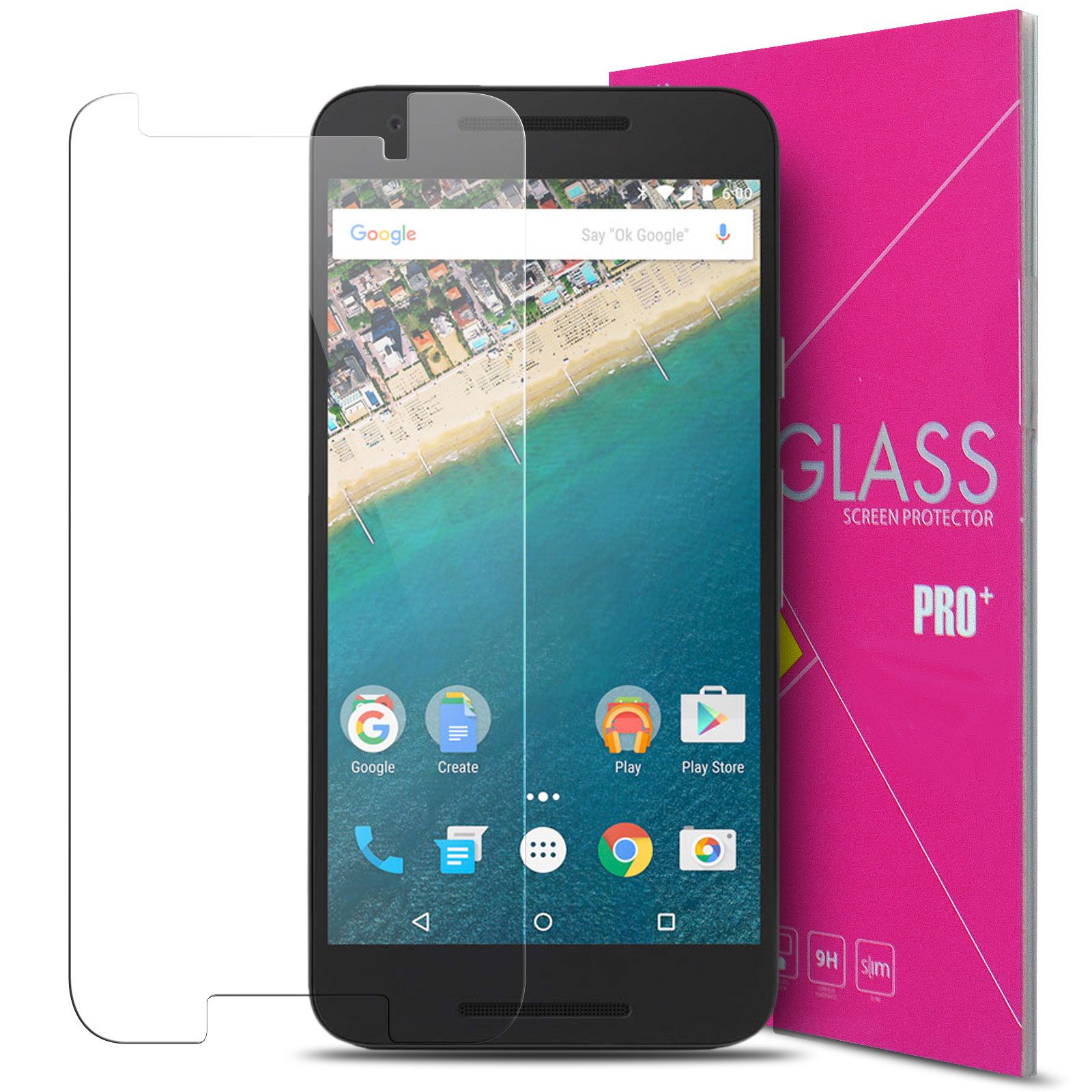 Caseink - Protection Écran Verre Trempé Lg Nexus 5x - 9h Séries Glass Pro+ Hd [ Dureté Extreme 9h Epaisseur 0.33mm Angles Incurvés 2.5d ]